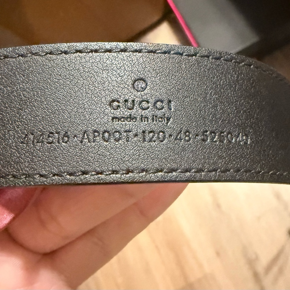 Gucci Dark Gray Leather Belt